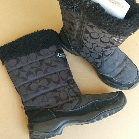 Coach Shoes - 🍁Coach Signature Logo Winter Boots Mid Calf